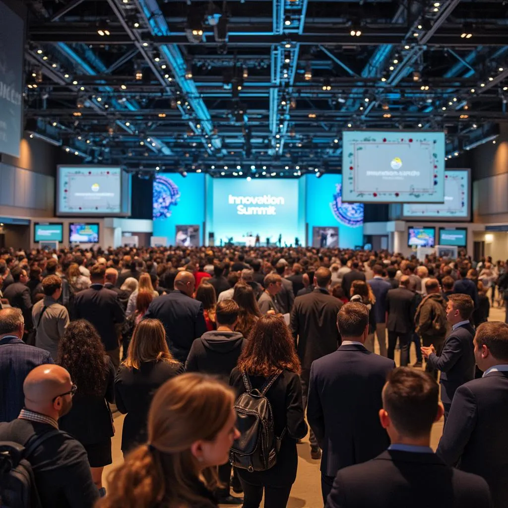 Attendees at a business summit