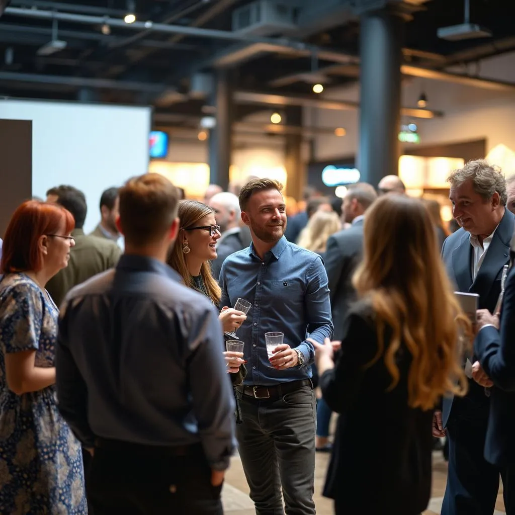 Networking at a business event